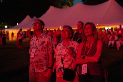 Hokies gather on the drillfield for food, music, and fun