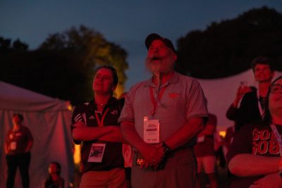 Hokies gather on the drillfield for food, music, and fun