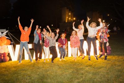 Hokies gather on the drillfield for food, music, and fun