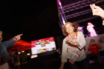 Hokies gather on the drillfield for food, music, and fun