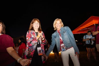 Hokies gather on the drillfield for food, music, and fun