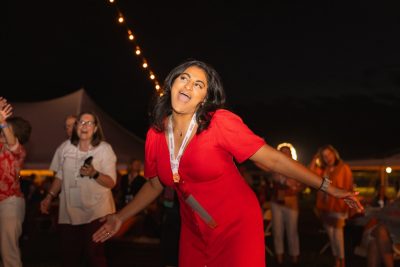 Hokies gather on the drillfield for food, music, and fun