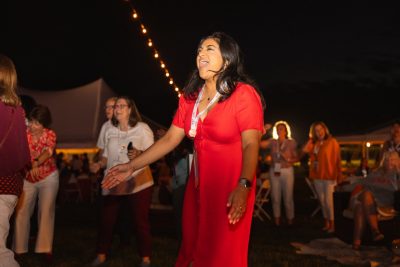 Hokies gather on the drillfield for food, music, and fun