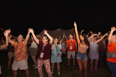 Hokies gather on the drillfield for food, music, and fun