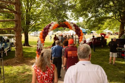 Hokies gather on the drillfield for food, music, and fun