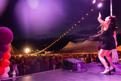 Hokies gather on the drillfield for food, music, and fun