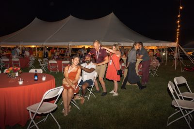 Hokies gather on the drillfield for food, music, and fun