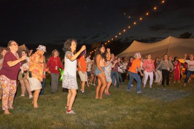 Hokies gather on the drillfield for food, music, and fun