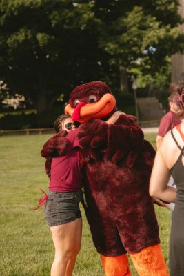 Hokies gather on the drillfield for food, music, and fun