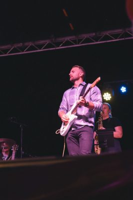 Hokies gather on the drillfield for food, music, and fun