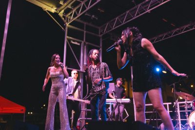 Hokies gather on the drillfield for food, music, and fun