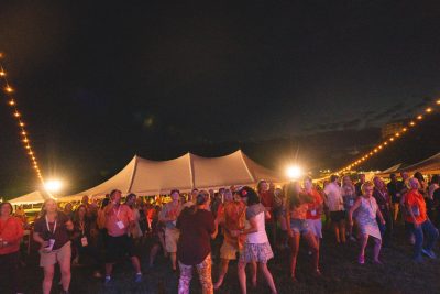 Hokies gather on the drillfield for food, music, and fun