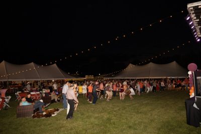 Hokies gather on the drillfield for food, music, and fun