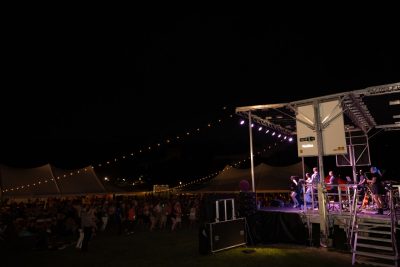 Hokies gather on the drillfield for food, music, and fun