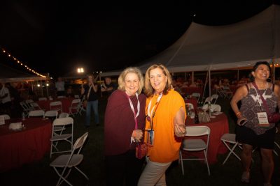 Hokies gather on the drillfield for food, music, and fun