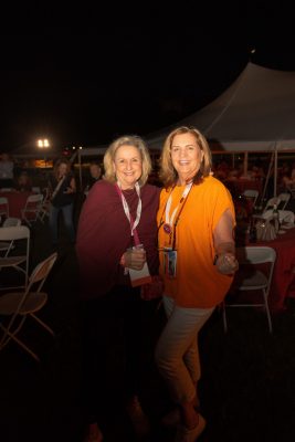 Hokies gather on the drillfield for food, music, and fun