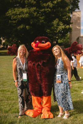 Hokies gather on the drillfield for food, music, and fun