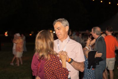 Hokies gather on the drillfield for food, music, and fun