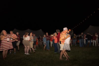 Hokies gather on the drillfield for food, music, and fun