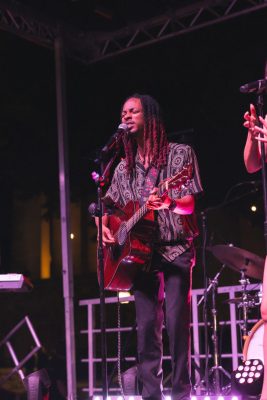 Hokies gather on the drillfield for food, music, and fun