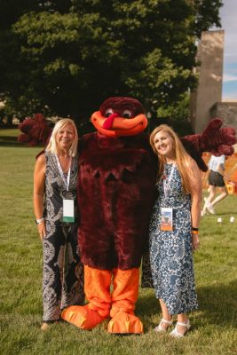 Hokies gather on the drillfield for food, music, and fun