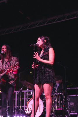 Hokies gather on the drillfield for food, music, and fun