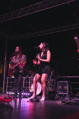 Hokies gather on the drillfield for food, music, and fun