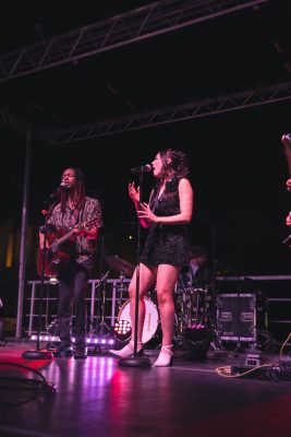 Hokies gather on the drillfield for food, music, and fun