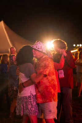 Hokies gather on the drillfield for food, music, and fun