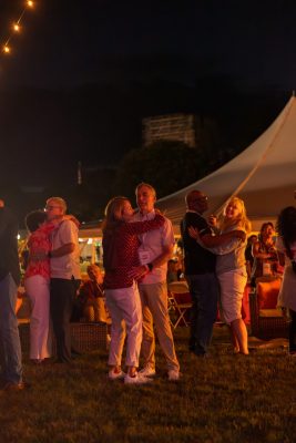 Hokies gather on the drillfield for food, music, and fun