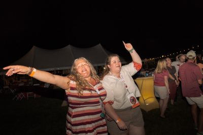 Hokies gather on the drillfield for food, music, and fun