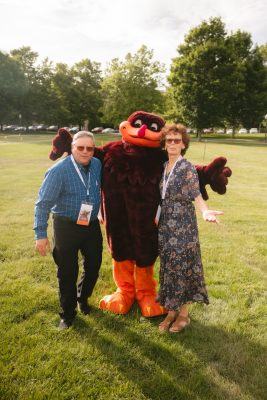 Hokies gather on the drillfield for food, music, and fun