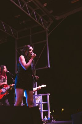 Hokies gather on the drillfield for food, music, and fun