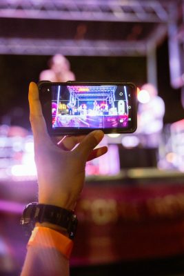 Hokies gather on the drillfield for food, music, and fun