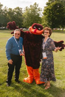 Hokies gather on the drillfield for food, music, and fun