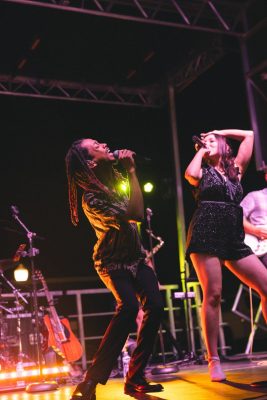 Hokies gather on the drillfield for food, music, and fun