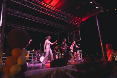 Hokies gather on the drillfield for food, music, and fun