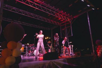 Hokies gather on the drillfield for food, music, and fun