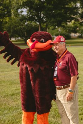 Hokies gather on the drillfield for food, music, and fun