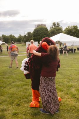 Hokies gather on the drillfield for food, music, and fun