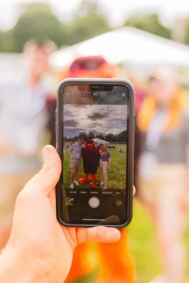 Hokies gather on the drillfield for food, music, and fun