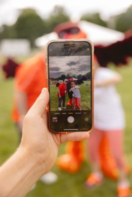 Hokies gather on the drillfield for food, music, and fun