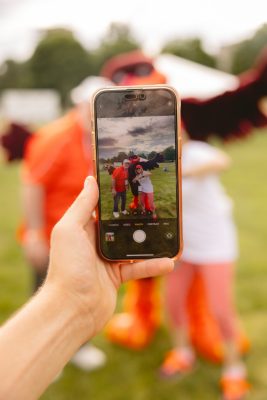 Hokies gather on the drillfield for food, music, and fun