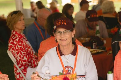 Hokies gather on the drillfield for food, music, and fun