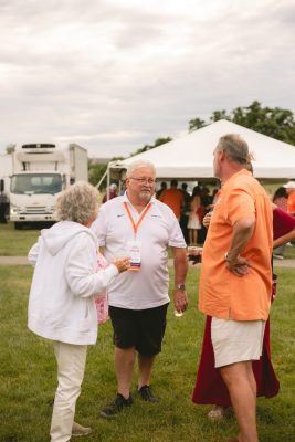 Hokies gather on the drillfield for food, music, and fun