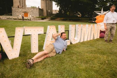 Hokies gather on the drillfield for food, music, and fun