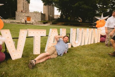 Hokies gather on the drillfield for food, music, and fun