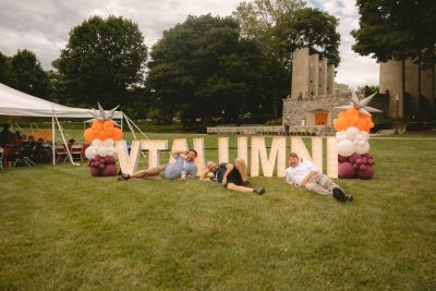 Hokies gather on the drillfield for food, music, and fun