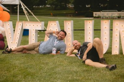 Hokies gather on the drillfield for food, music, and fun