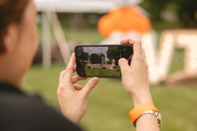 Hokies gather on the drillfield for food, music, and fun